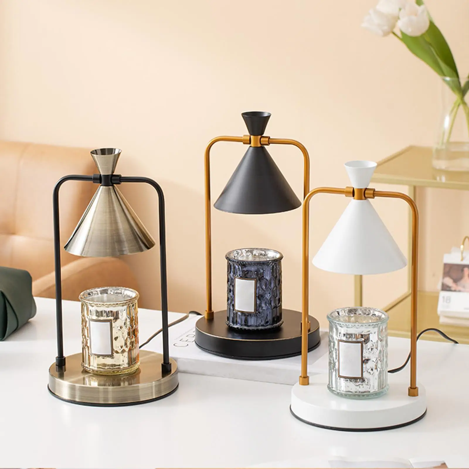 

Лампа в ретро стиле для спальни, электрическая восковая лампа, европейская лампа-свеча, настольная лампа с подогревом температуры, регулиру...