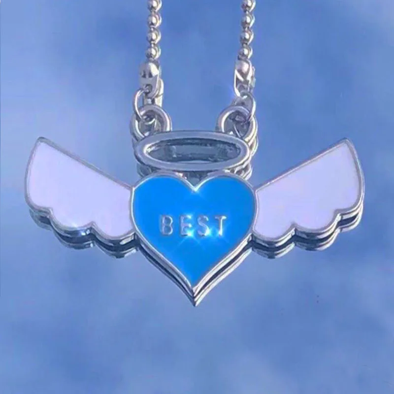 Vintage Angel Devil Metal Pendant Necklace For Women Men Punk Cool Friends Gifts Harajuku Choker Fashion Jewelry New | Украшения и