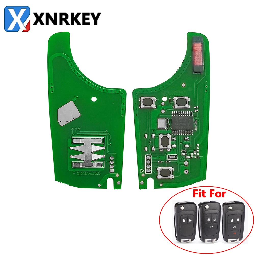 

XNRKEY Circuit Board Electronic Car AlarmRemote Key 433MHz for Chevrolet Cruze Malibu Aveo Spark Sail 2 3 4 Buttons