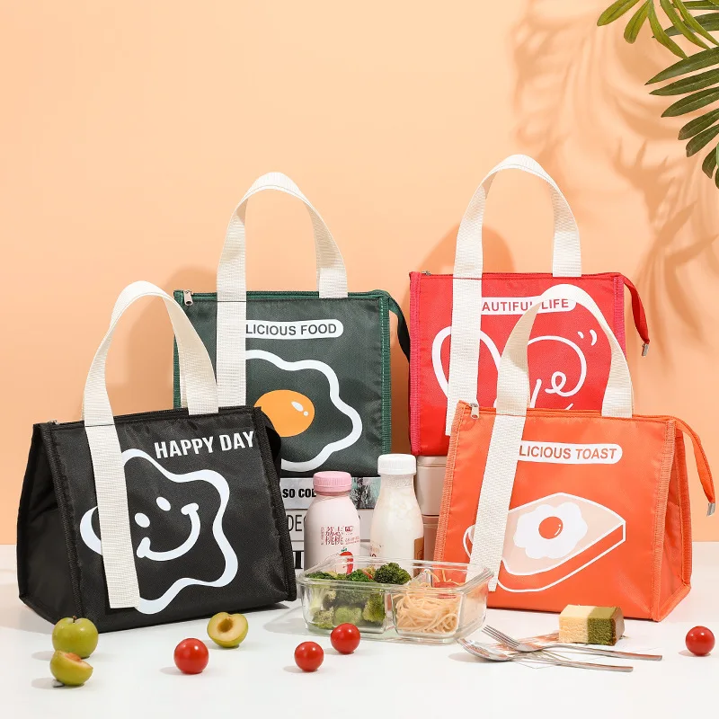 

Large capacity Portable Lunch Bag Thermal Insulated Tote Pouch Kids School Bento Portable Dinner Container Picnic Food Storage