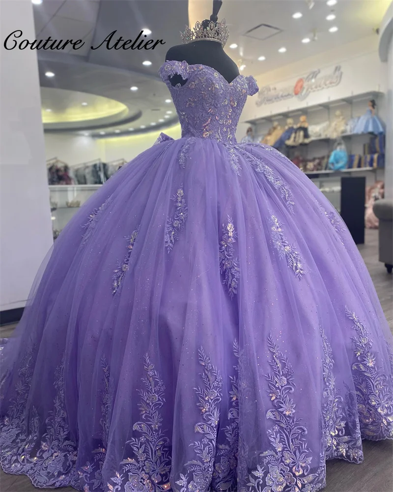 

Lilac Quinceanera Dresses 2023 Princess Sweet 15 Years Girl Birthday Party Dresses With Appliques Vestidos De Quinceañera