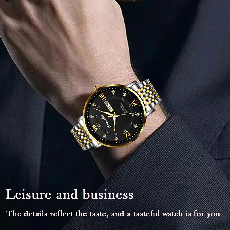 COMUDIRGold Watch for Men Warterproof Sports Mens Watch Top Brand Luxury Clock Male Business Quartz Wristwatch Relogio Masculino