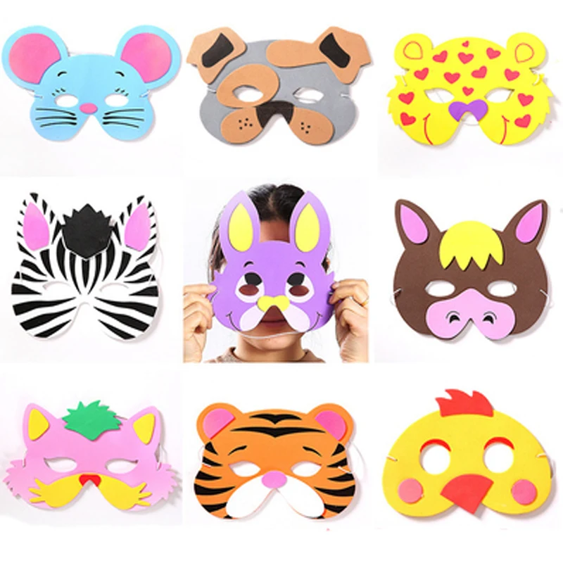 

5Piece Birthday Party Favours Kids Animal Mask Toys For Girls Boys Funny Gifts Regalos Graciosos Kinder Spielzeug