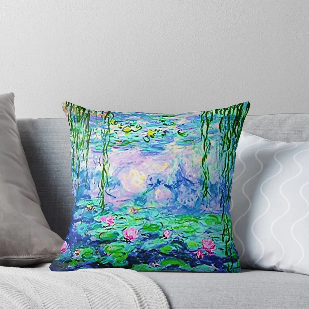 Claude Monet Pink Water Lilies - Les Nymph Xouth Rises Декоративные наволочки для диванов Декоративная