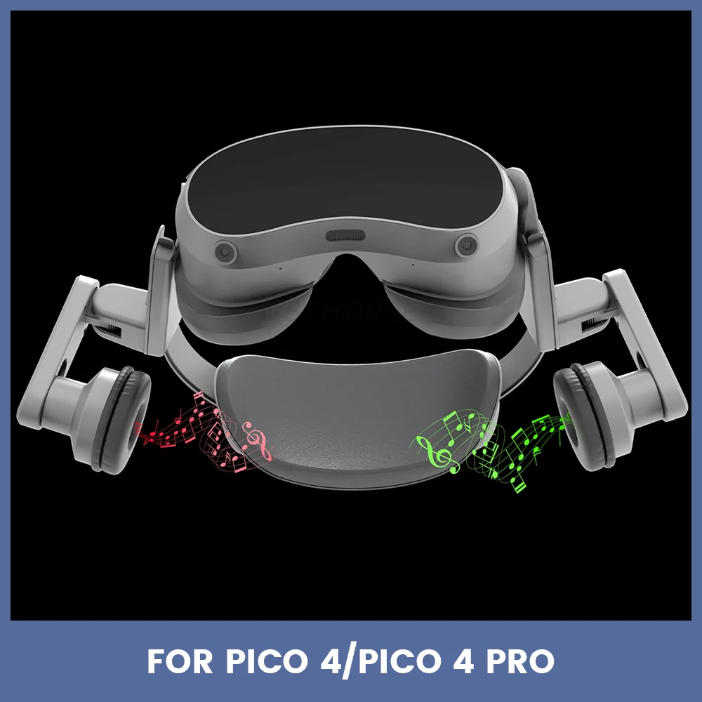 

Мягкие Наушники для наушников PICO 4, гарнитура с улучшенным звуком, регулируемые удобные наушники для Pico 4 Pro VR, аксессуары для наушников