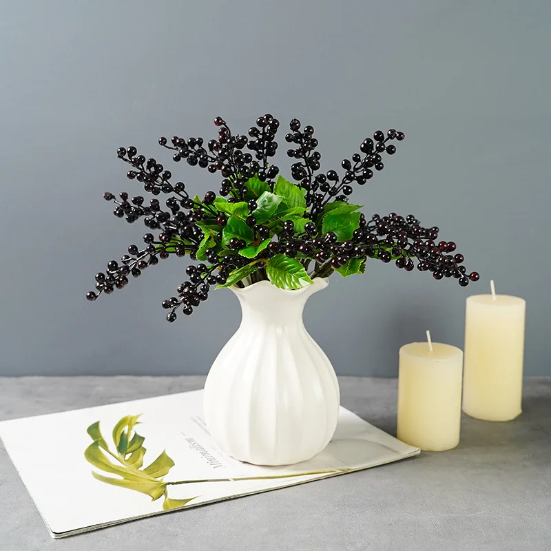 

Berry Artificial Flower blueberry Plant Fruit Cherry Bouquet Fake berries Table decor Tree Artificial berry DIY Decora For Home