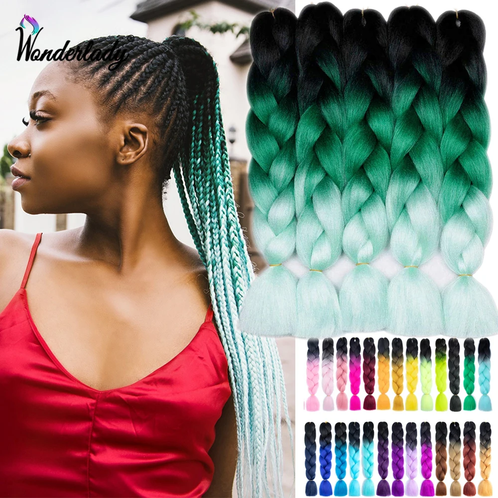 Синтетические косички WonderLady 100 г 24 дюйма красные для наращивания 275 цветов