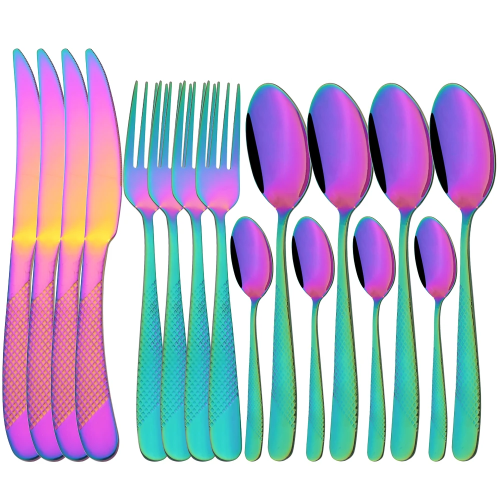 

Drmfiy Роскошные 16 шт. искусственных ножей, вилка, стандартная кухня