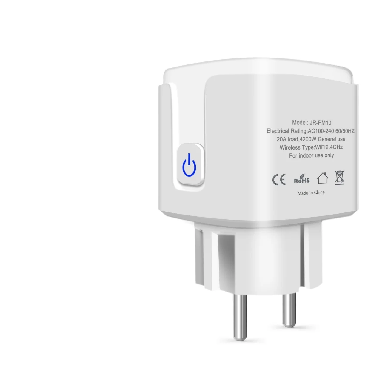 

IER Tuya Wifi Smart Plug 20A EU Smart Socket Outlet with Power Monitor Timer Function 4200W Compatible with Alexa Google Home