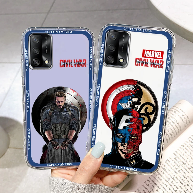 

Marvel Thanos Iron Man Cute Phone Case For OPPO Find X6 X5 X3 F21 Neo Lite A96 A57 A77 A74 A76 A55 A54 A53 K10 5G Transparent