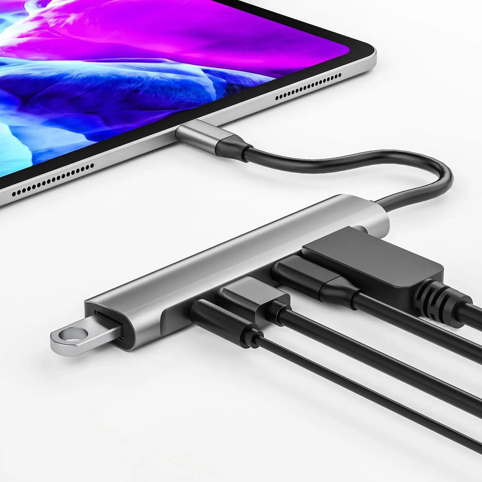 

Тонкий 5 в 1 USB C концентратор двойной USB 2,0 60 Вт PD зарядное устройство многопортовые Адаптеры USB C для отображения адаптер для монитора планшет...