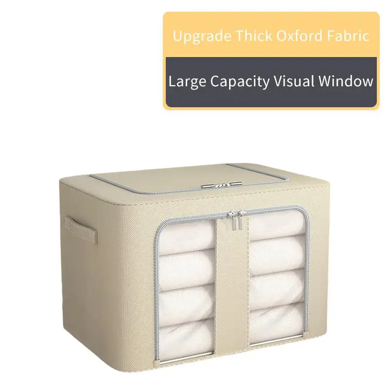 

Large Foldable Steel Frame Organizer with Thickened Oxford Cloth and Cotton Fabric