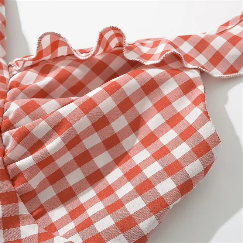 Женское платье-футляр без рукавов KEYANKETIAN летнее клетчатое платье-миди в