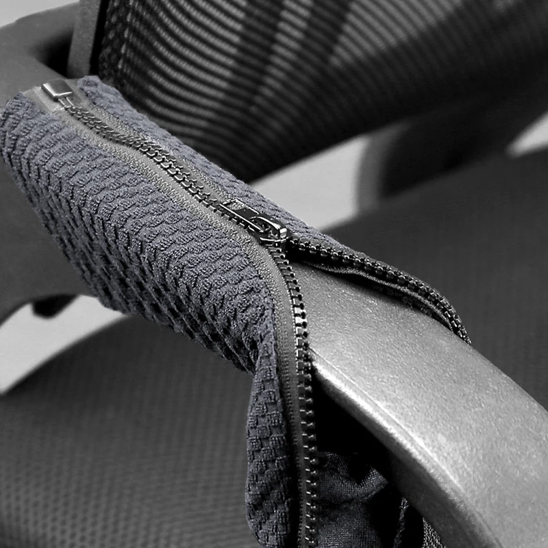 

2 Pieces Solid Color Elastic Zipper Armrest Cover Detachable Armrest Computer Chair Cover Office Computer Chair Armrest Cover