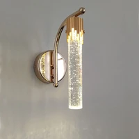 led crystal wall sconce lamps modern living room background wall lights room bedroom bedside staircase aisle indoor lighting