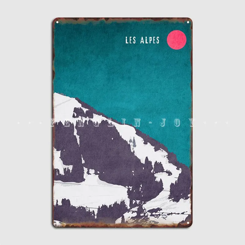 

Les Alpes Metal Sign Pub Home Plaques Design Tin Sign Poster
