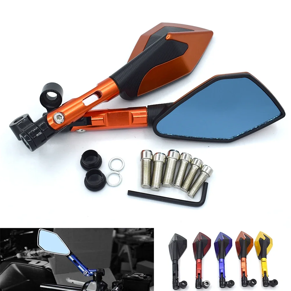 

Universal Motorcycle Rearview Mirror Blue Glass CNC Aluminum For KTM 200 DUKE 390 Duke 690 Duke / R 990 Super Duke /R 690 SMC