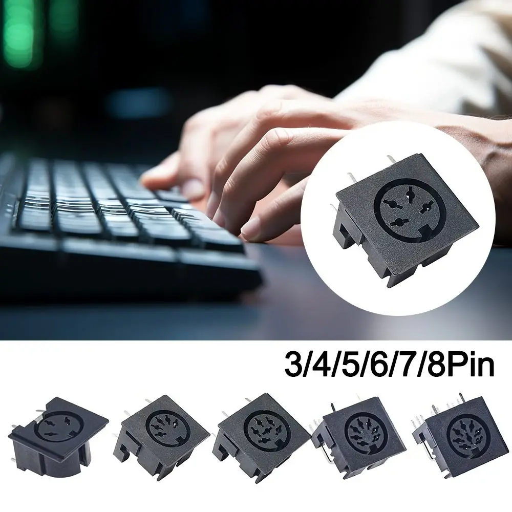 3 4 5 6 7 8-контактный разъем DIN мама Mini 4P/5P/6P/7P/8P для монтажа на печатной плате Jack S