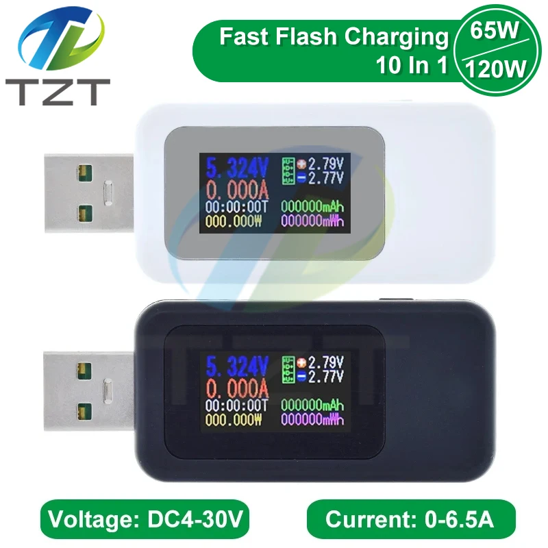 10 в 1 USB-тестер цифровой вольтметр постоянного тока амперметр измеритель