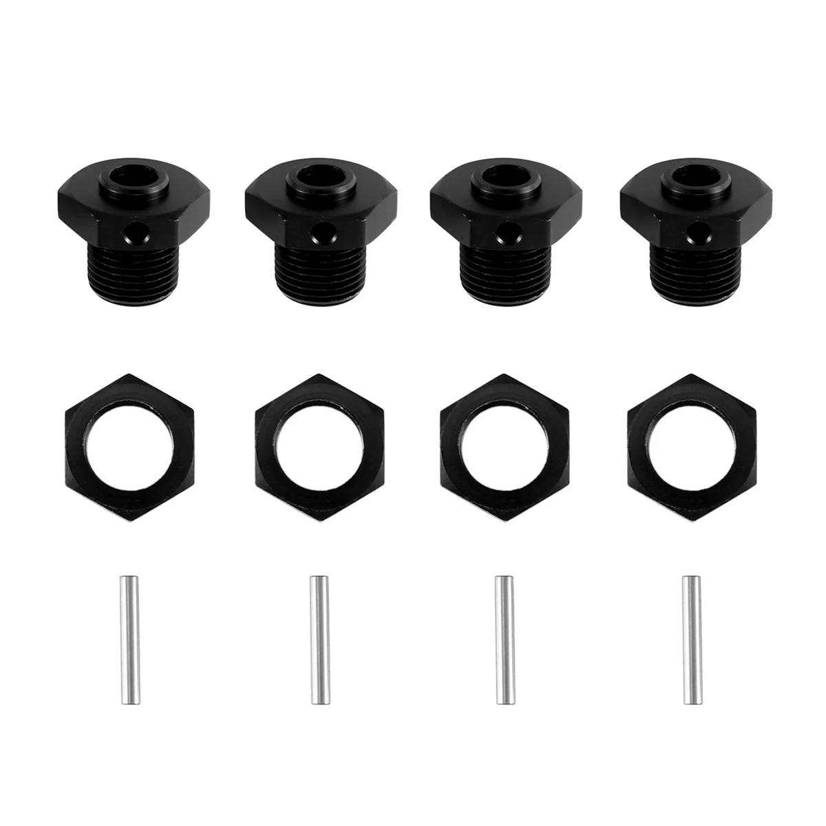 

Metal 17mm Wheel Hex Hub Adapter with Nut for Arrma 1/8 3S 1/10 Big Rock V3 RC Car Upgrade Parts,Black