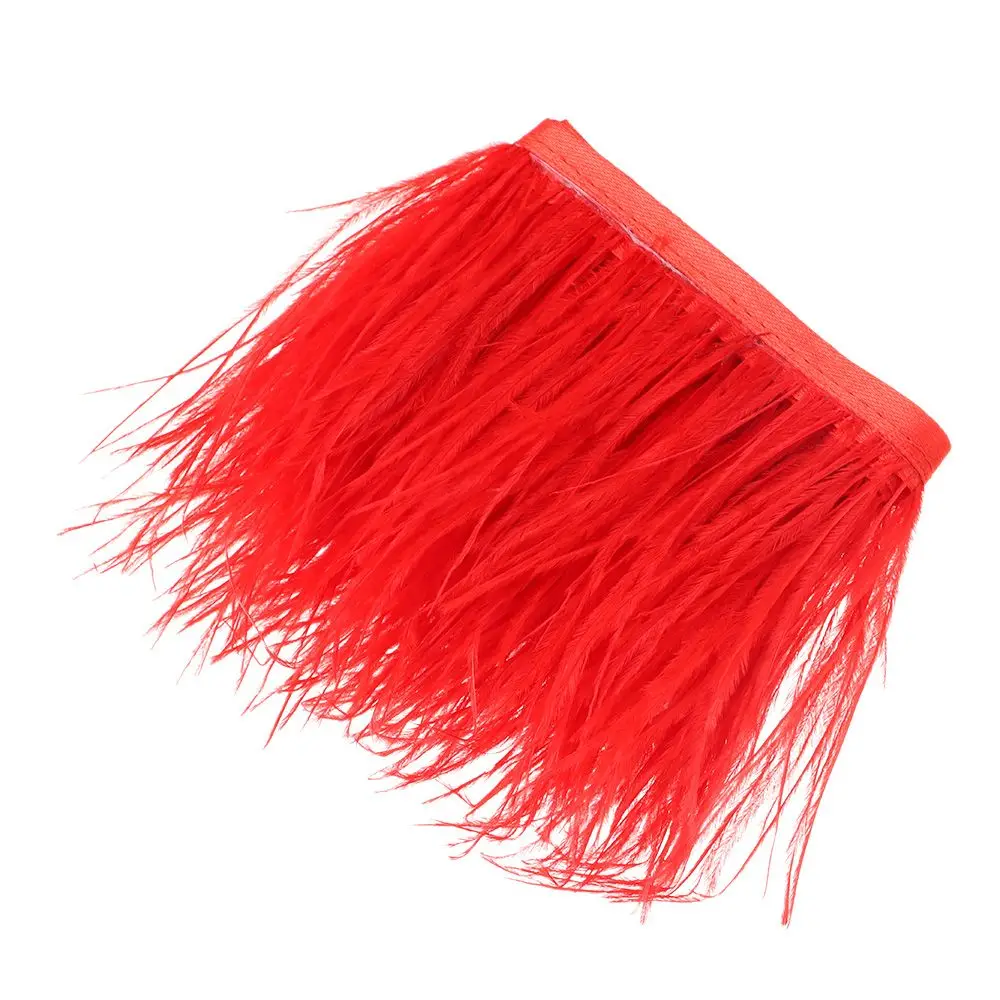 Страусиные перья отделка высота 8-10 см размер 1 м для рукоделия аксессуары