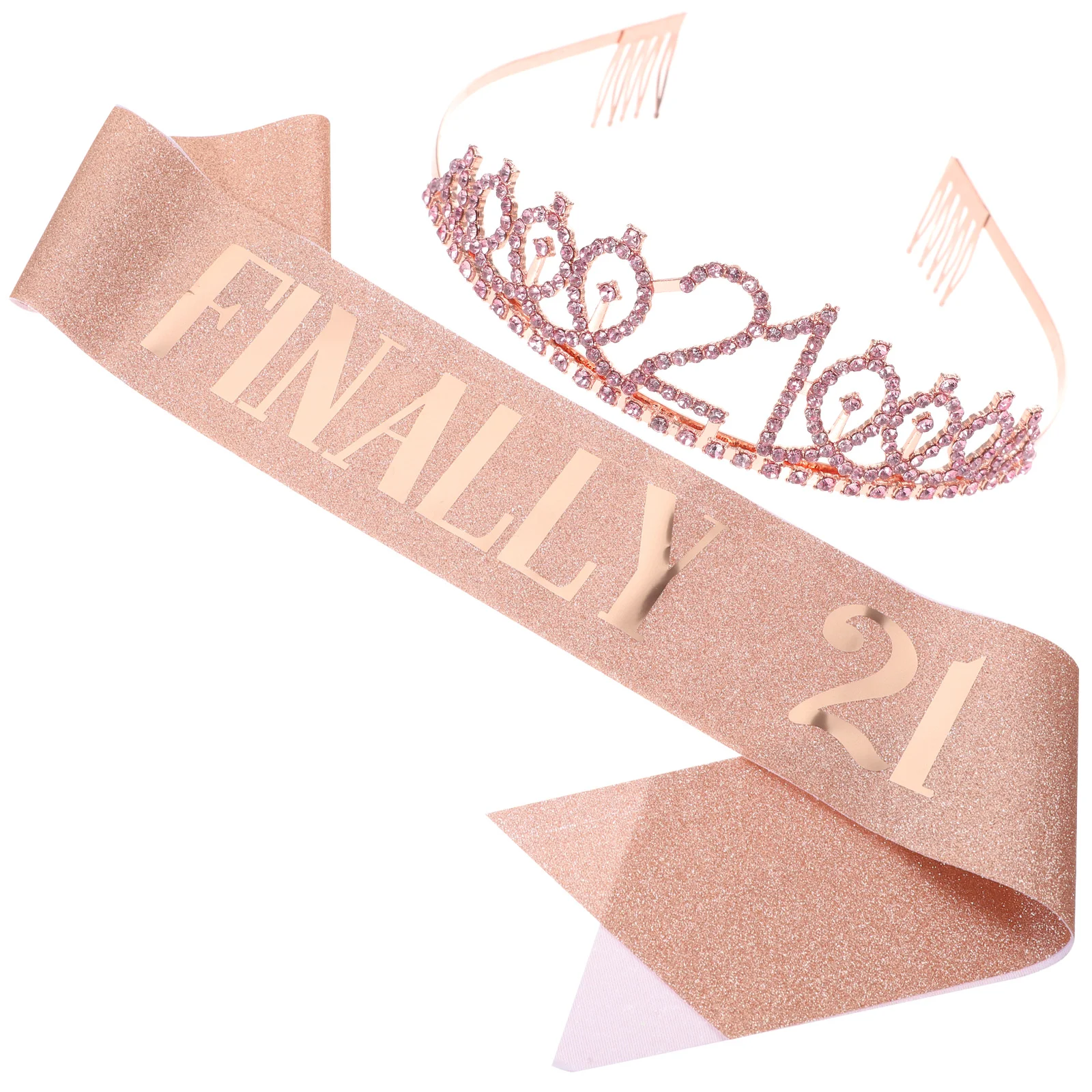 

1 Set Birthday Sash Tiaras 21st Birthday Party Supplies Photo Props