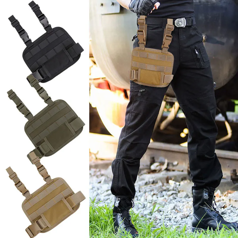 

Tactical Molle Drop Leg Gun Holster Platform Magazine Pouch Holster Thigh Rig Panel Pistol Mag Pouch Hunting Accessories