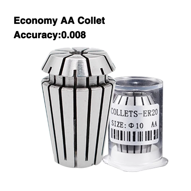 ER11 ER16 ER20 1/4 мм 6,35 мм 1/8 мм 3,175 мм 0,008 пружинная цанга высокоточный набор цанг для гравировального станка с ЧПУ токарный станок