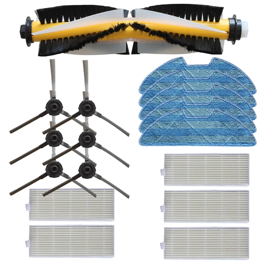 

Main Brush Side Brush Filter Mop Cloth Kit For Redmon RV-R500 RV R500 Vacuum Cleaner Accessories Kit Sweeper Replacement Part