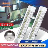 12v 24v 72 led bar car interior light lamp strip light bar onoff switch for van lorry truck camper caravan camping boat