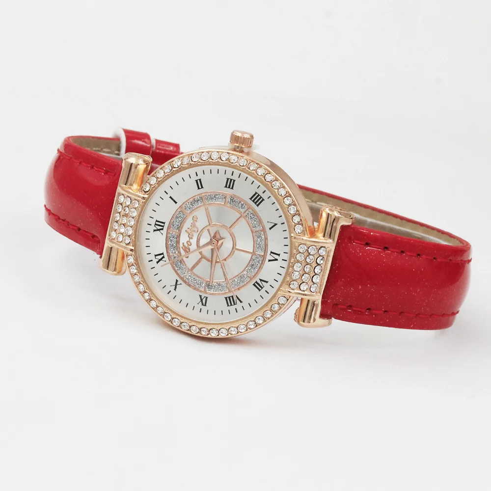 

MODIYA new creative ladies watch with rhinestone Roman scale rudder quartz watch