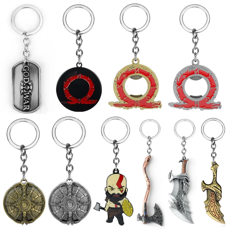 

Game God Of War 4 Kratos Axe Model Keychains for Men Weapon Pendant Keyring Axe Shape Key Holder Fashion Jewelry Accessories