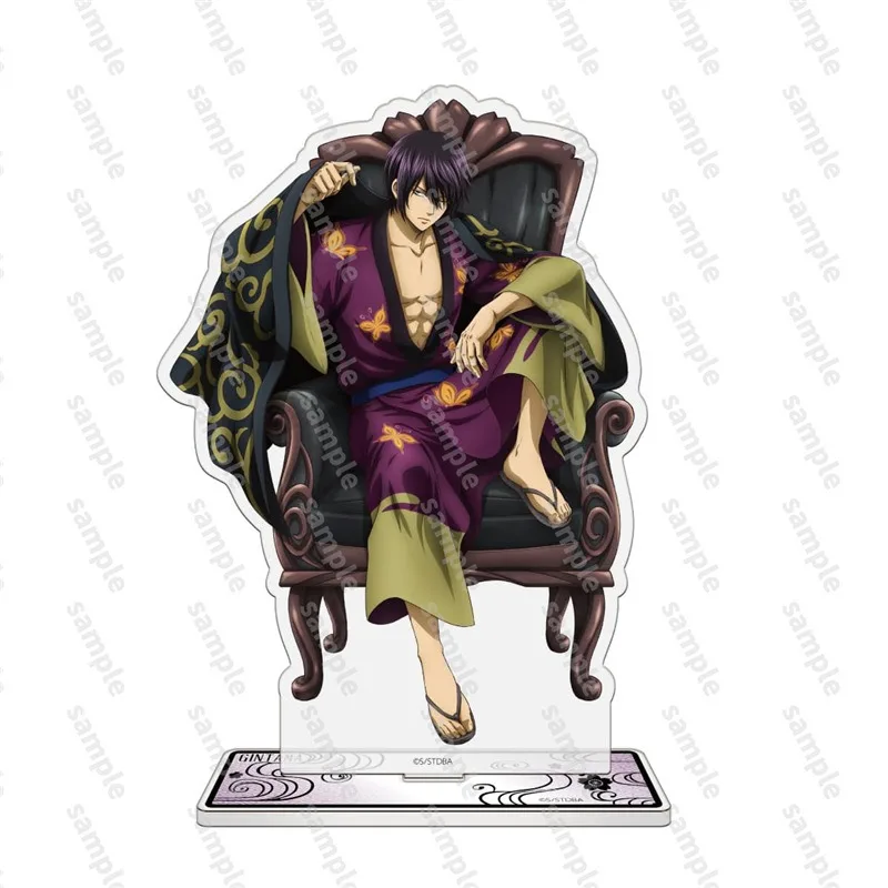 Фото GINTAMA тарелка декор стола сиденье подставка Sakata Gintoki коллекция орнамент Accesorios Kagura акриловая кукла Shimura Shinpachi подарки №5
