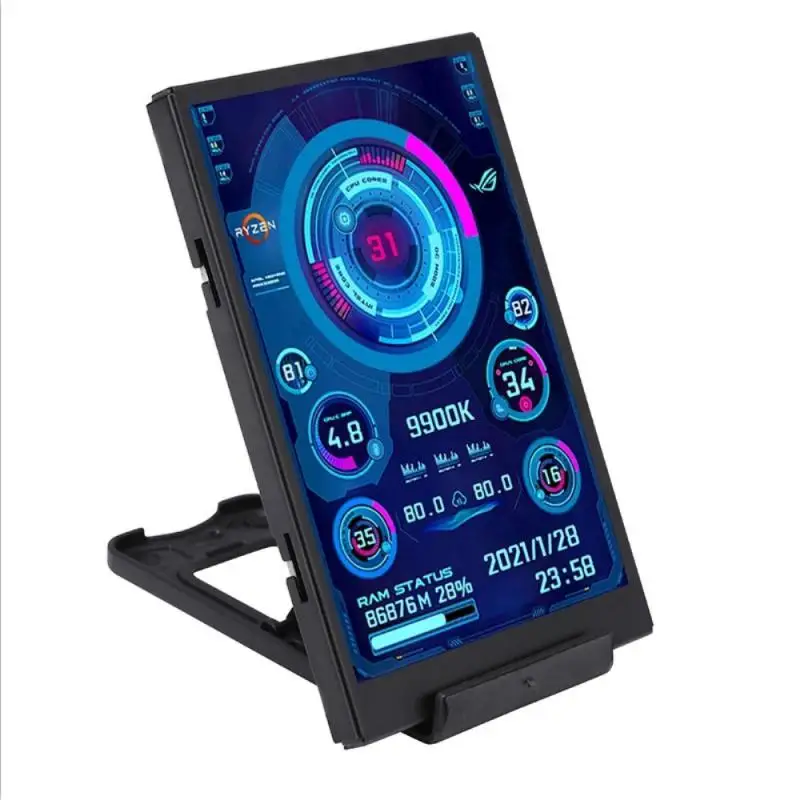 

3.5 Inch IPS Type C Secondary Screen For Computer CPU GPU RAM HDD Dislay 328*480 USB LCD Monitor For Freely AIDA64 Windows 10 11