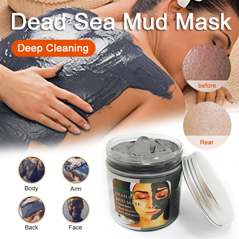 

Dead Sea Mud Mask Deep For Face & Body Hydrating Acne Oily Skin Blackheads Pore Minimizer Nourishing Pore Face Cleaner TSLM1