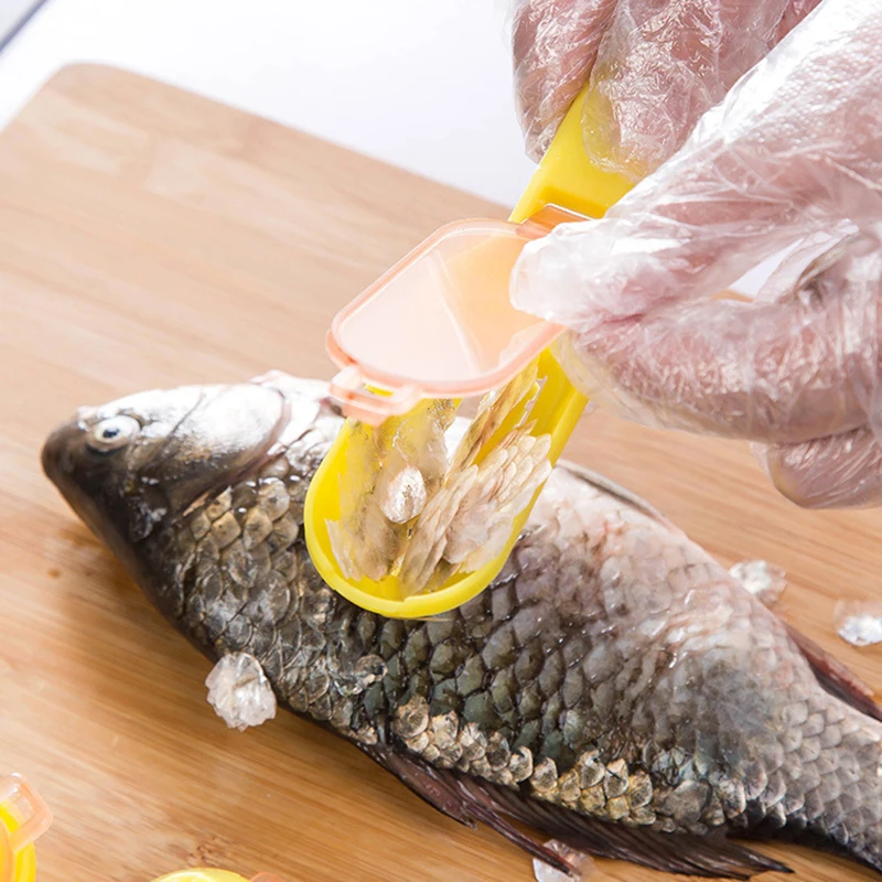 

Fish Skin Brush Scraping Fishing Scale Graters Fast Remove Kitchen Cooking Knife Cleaning Peeler Scaler Scraper Seafood Tools