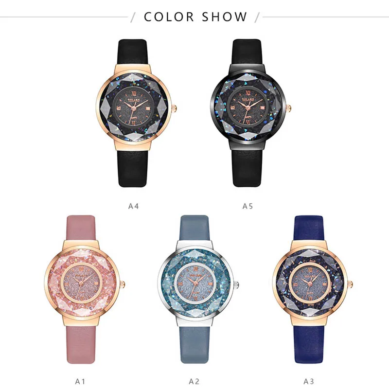 New Hot Selling Simple Rhinestone Flowing Sand Set Diamond Dial Women's Quartz Watch Girlfriend Leisure Style Gift