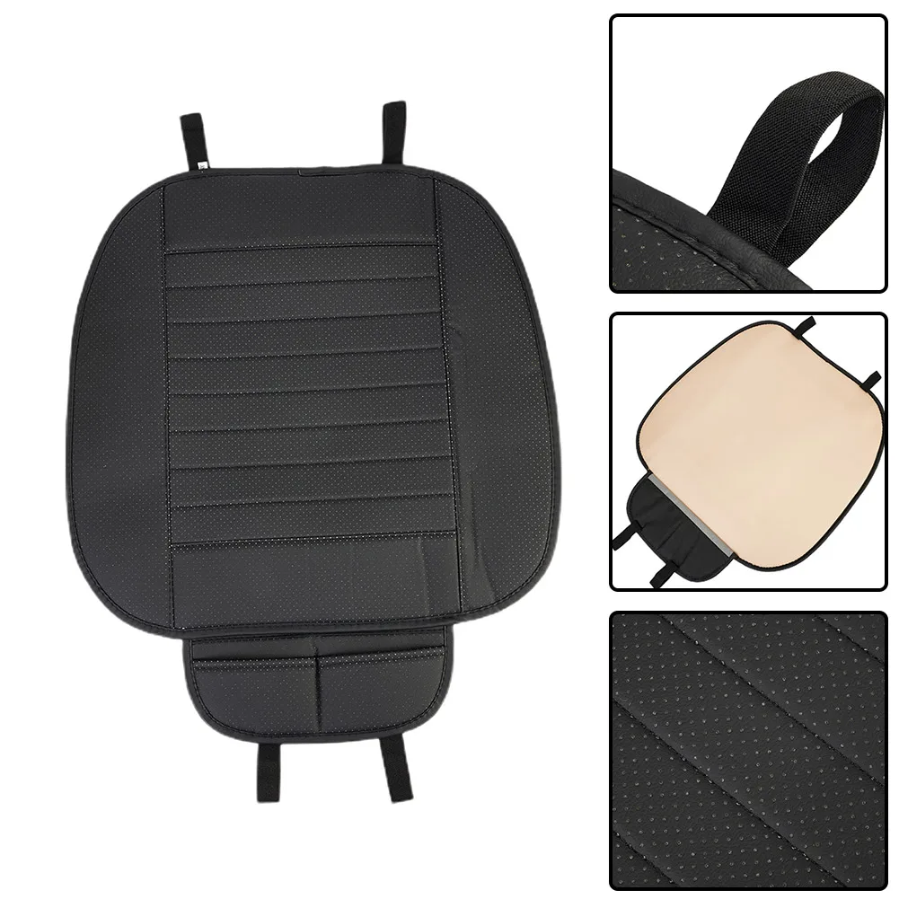 

Universal Car Front Seat Cover Breathable Leather Pad Mat Four Seasons Carbon Pad Auto Chair Cushion 49x51cm Car Seat Protector