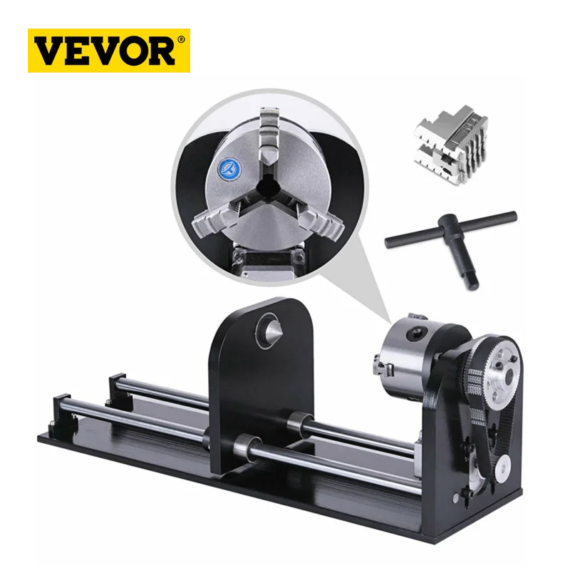 

VEVOR 2,07 V DC CNC маршрутизатор вращающаяся ось поворотное крепление Лазерная Поворотная ось аксессуар 230 мм отслеживание отличный двигатель
