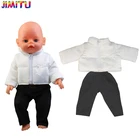 Симпатичная кукольная одежда для новорожденных, подходящая кукла, пуховая куртка, брюки для 18-дюймовых американских кукол для мальчиков и девочек, игрушка, аксессуары для детского подарка
