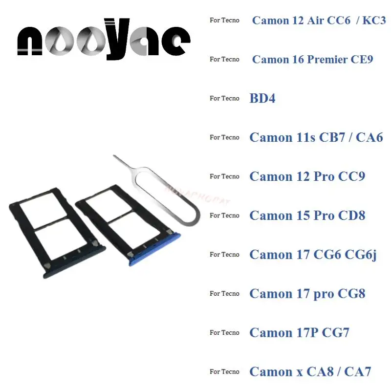Лоток для SIM-карты Tecno Camon 12 Air CC6 KC3 16 Premier CE9 BD4 11s CB7 Pro CC9 - купить по выгодной цене |