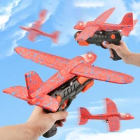 powerful foam plane airplanes glider with launcher children outdoor one button plane toy aircraft game toy