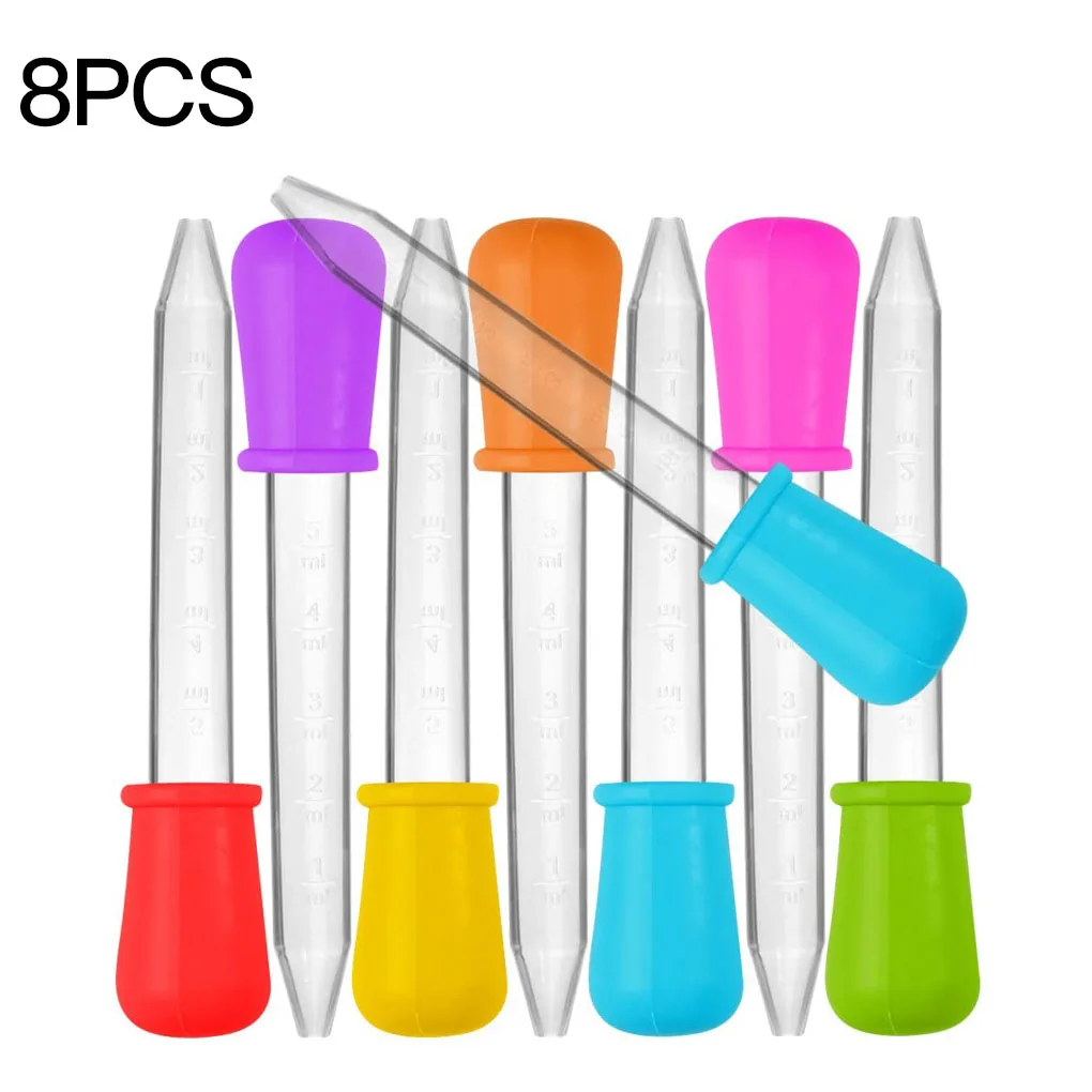 

8Pcs Kids Oral Water Dropper Silicone Drip Tube with Graduated for Baby Infant Toddler