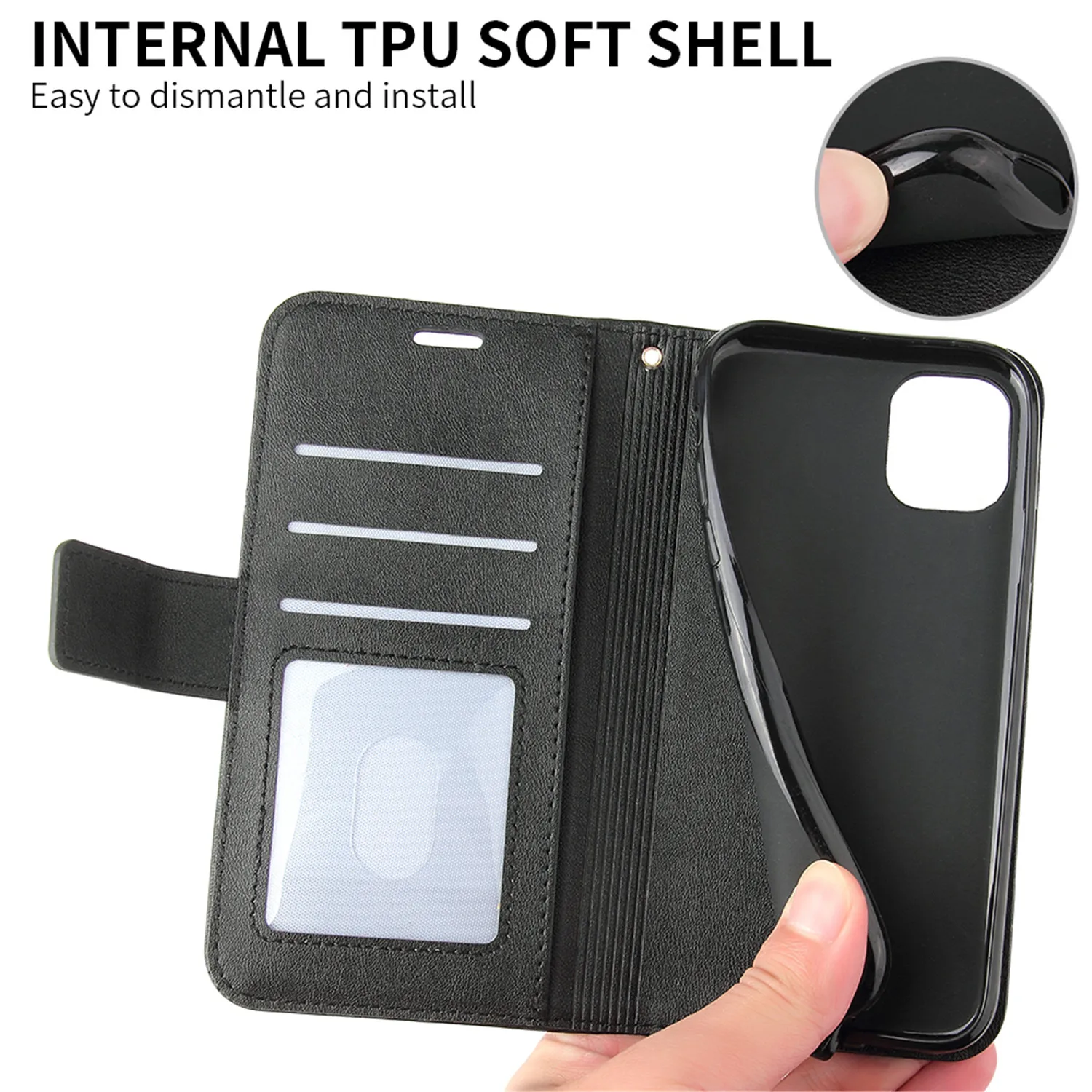 luxury leather flip case for iphone 13 12 mini 11 pro xr xs max 6 6s 7 8 plus se 2020 holder card wallet stand cover phone coque free global shipping