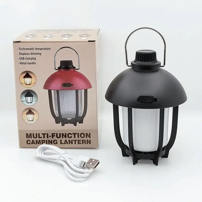 

Туристический Портативный ретро-фонарь, винтажный светодиодный светильник для палатки, s USB-зарядка, водонепроницаемый уличный декоративны...