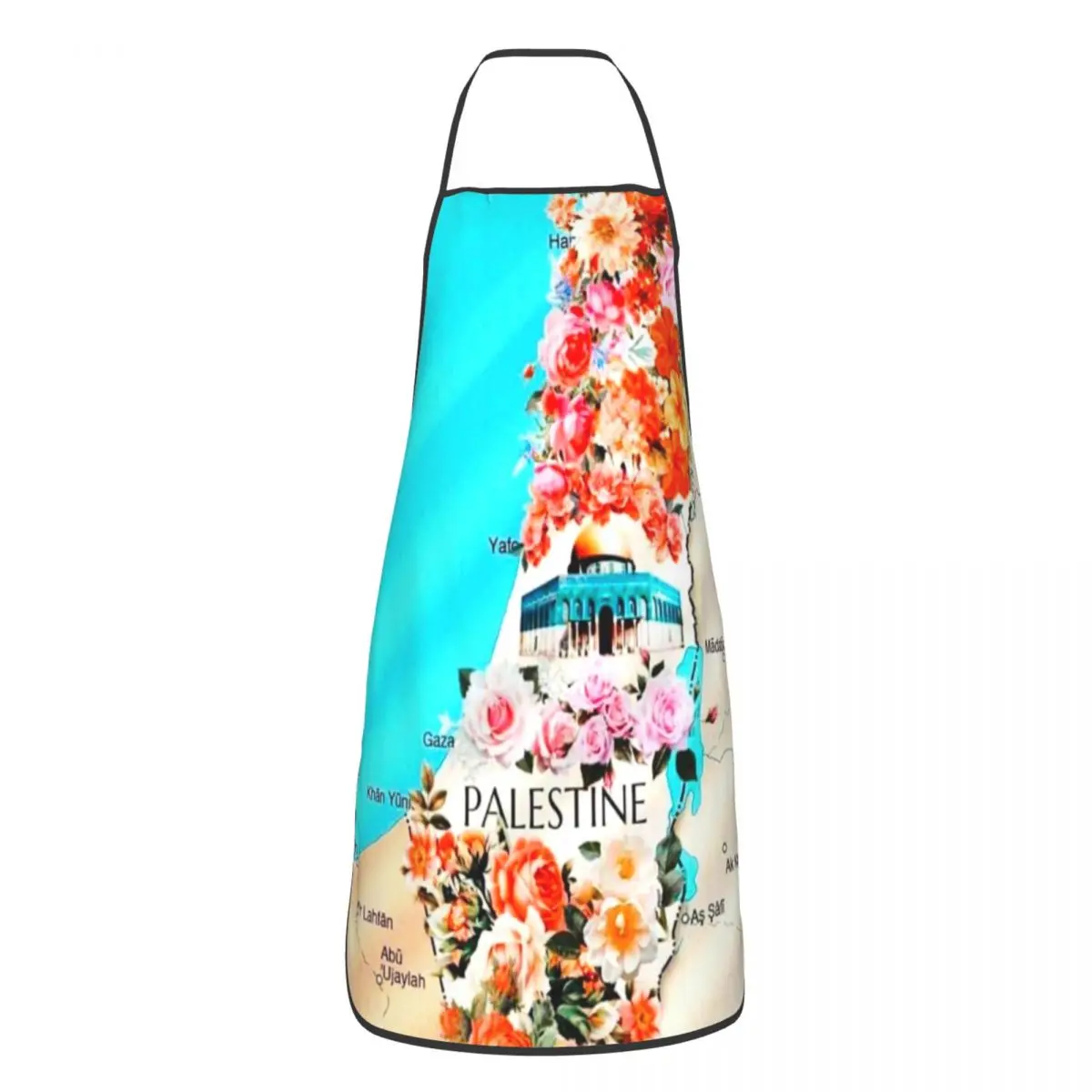 

Фартуки с цветочной картой Палестины для мужчин и женщин, унисекс, кухонный шеф-повар, пандушный фартук для кухни, для приготовления выпечки...