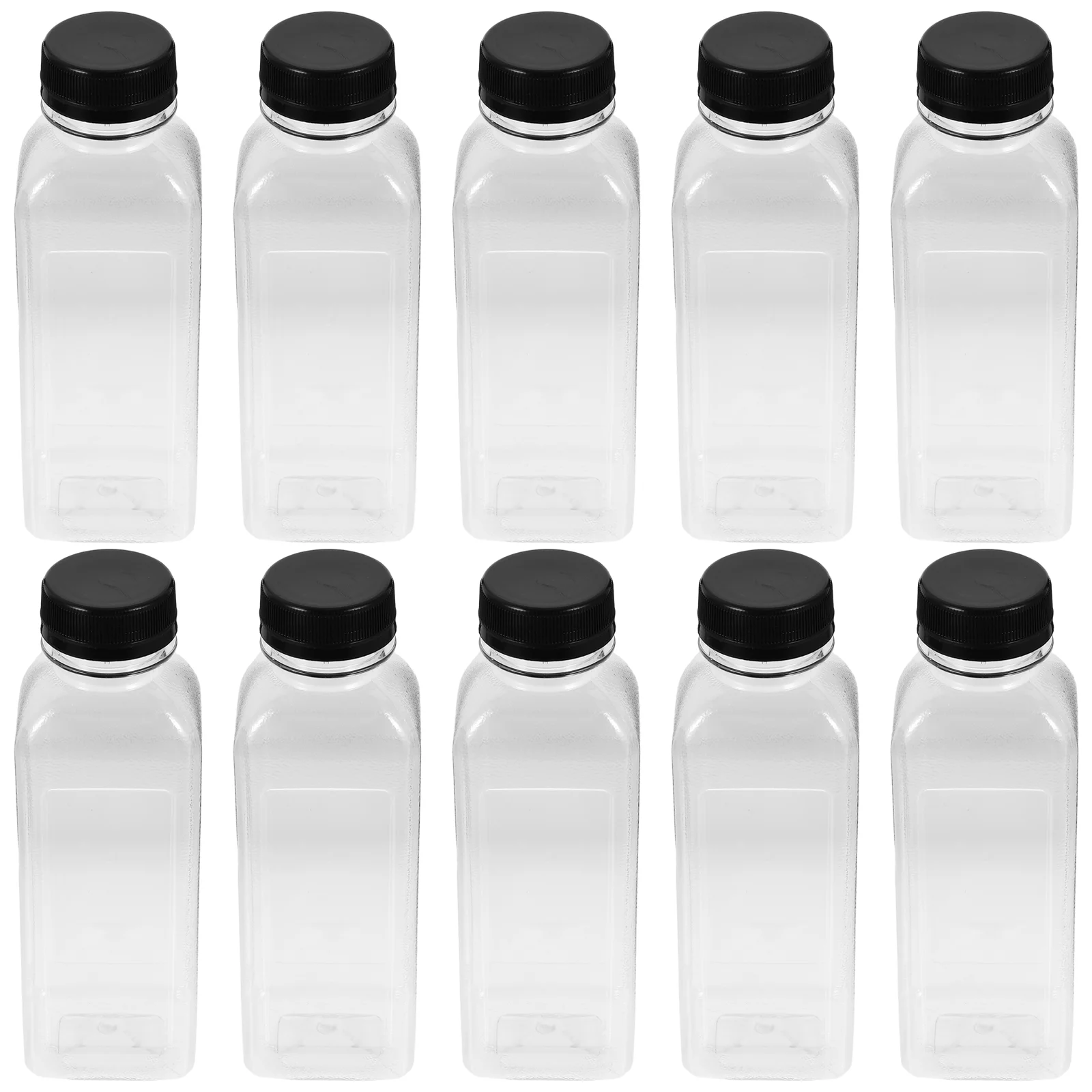 

Juice Bottle Clear Drink Containers Lids Caps Empty Plastic Bottles Transparent Milk Drinking Beverage