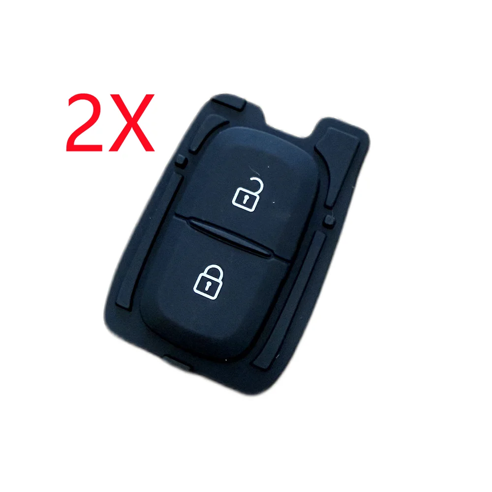 2 шт./лот, 2/3 кнопки, резиновая кнопка, замена для Renault, 2 кнопки, корпус дистанционного ключа