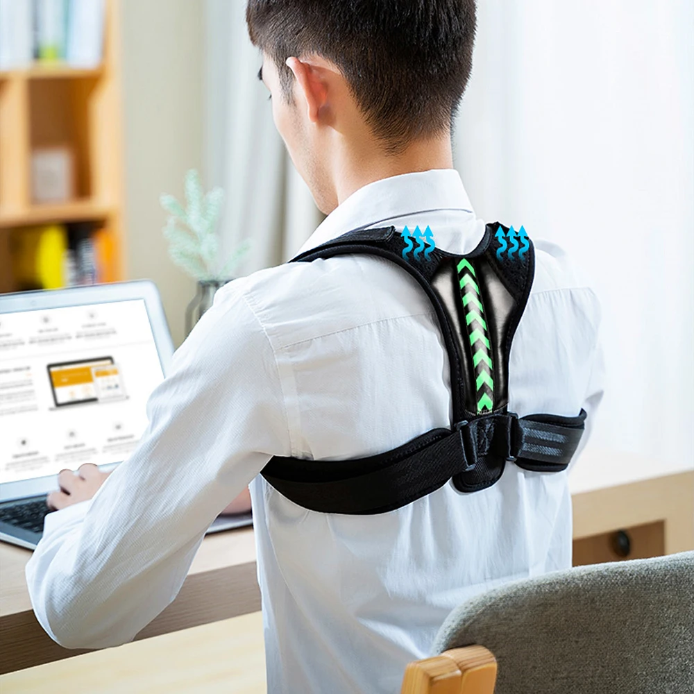 Medical Adjustable Clavicle Posture Corrector Upper Back Brace Shoulder Lumbar Support Belt Correction for Men Woemen | Спорт и