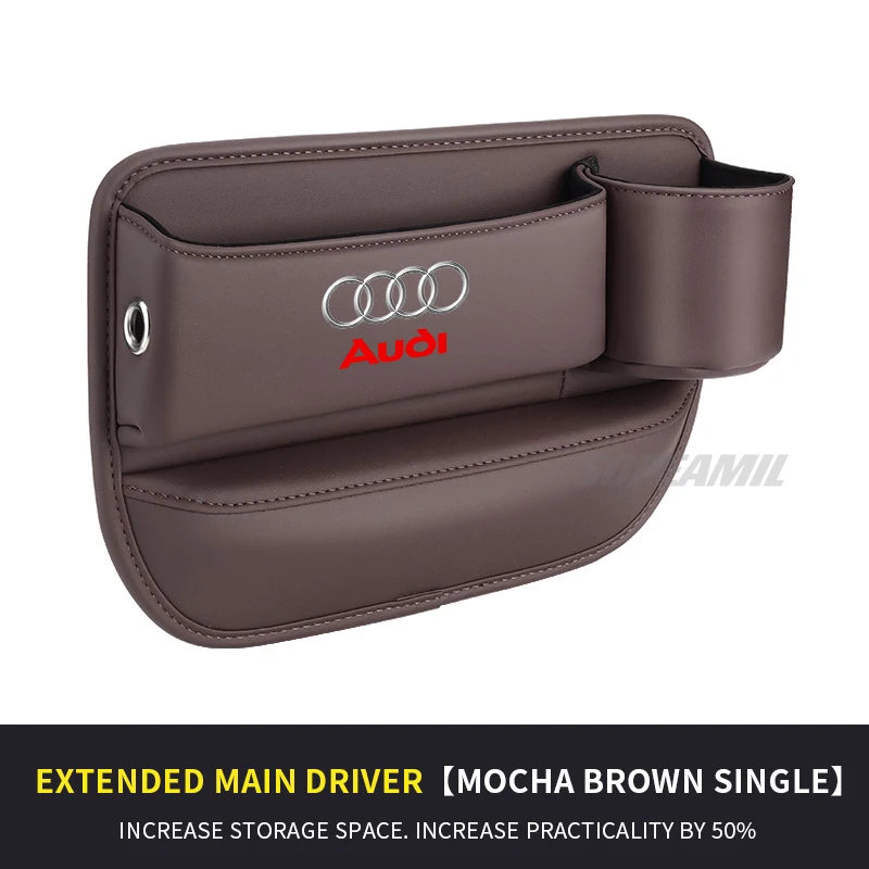

Audi A1 A3 A4 A5 A6 A7 A8 Q3 Q5 Q7 Q8 RS4 RS5 S3 S4 S5 TT Коробка для хранения автомобильных сидений, слот для зазора сиденья с подстаканником-органайзером